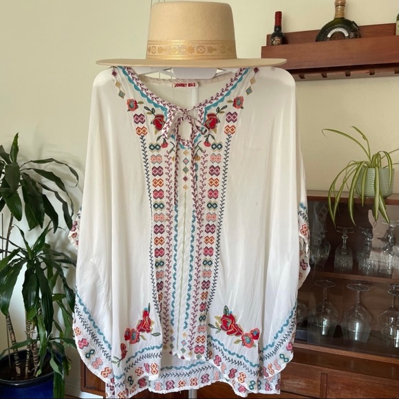 Johnny Was Tops - Johnny Was Embroidered Tunic Blouse